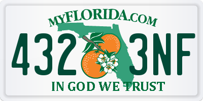 FL license plate 4323NF