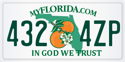 FL license plate 4324ZP