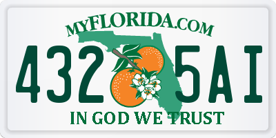FL license plate 4325AI
