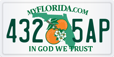 FL license plate 4325AP