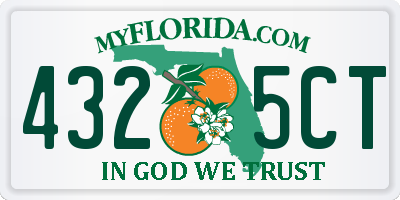 FL license plate 4325CT