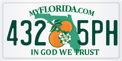 FL license plate 4325PH