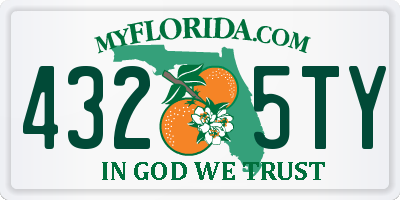 FL license plate 4325TY