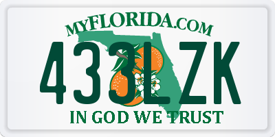 FL license plate 433LZK