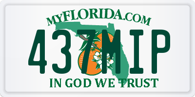 FL license plate 437MIP