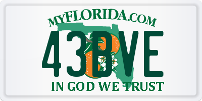 FL license plate 43BVE