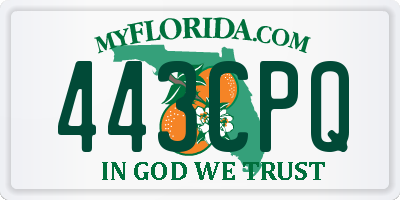 FL license plate 443CPQ