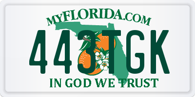 FL license plate 443TGK