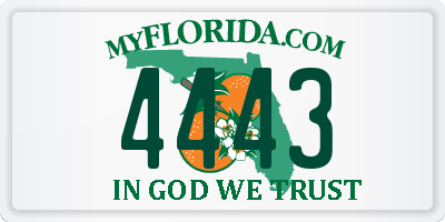 FL license plate 4443