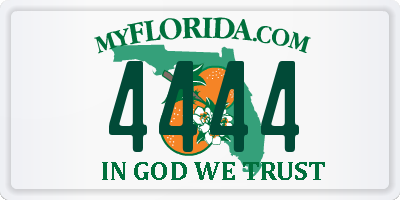 FL license plate 4444