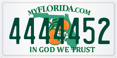 FL license plate 4444452