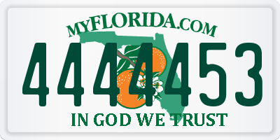 FL license plate 4444453