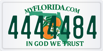 FL license plate 4444484