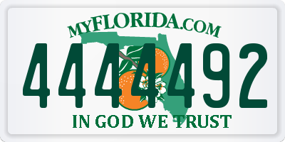 FL license plate 4444492