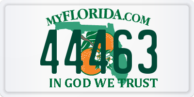 FL license plate 44463