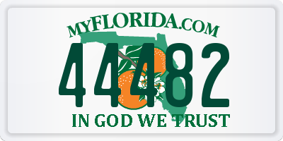 FL license plate 44482