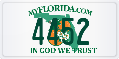 FL license plate 4452