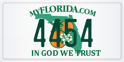 FL license plate 4454