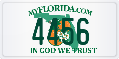 FL license plate 4456