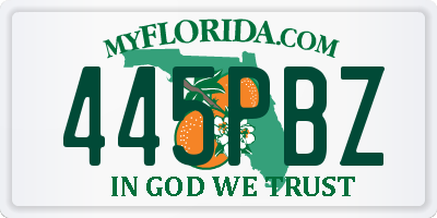 FL license plate 445PBZ