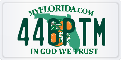 FL license plate 446PTM