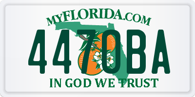 FL license plate 447OBA