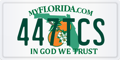 FL license plate 447TCS