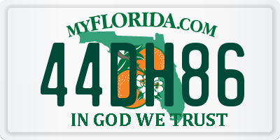 FL license plate 44DH86