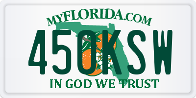 FL license plate 450KSW