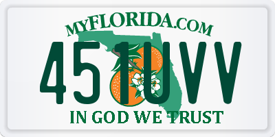 FL license plate 451UVV