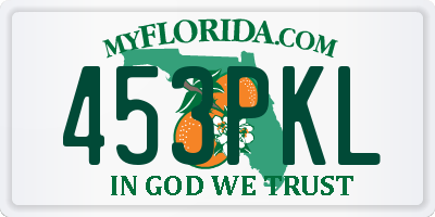 FL license plate 453PKL