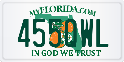 FL license plate 455QWL