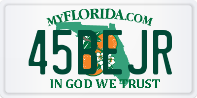 FL license plate 45BEJR