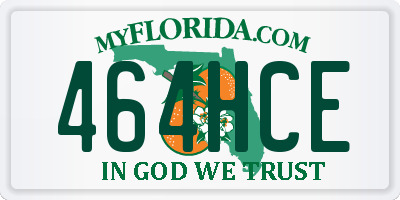 FL license plate 464HCE