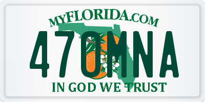 FL license plate 470MNA