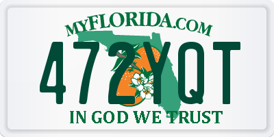 FL license plate 472YQT