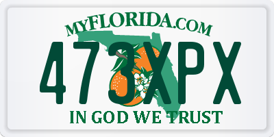 FL license plate 473XPX