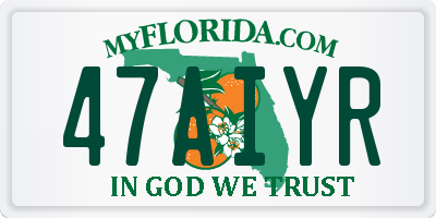 FL license plate 47AIYR