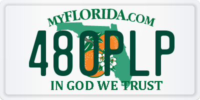 FL license plate 480PLP