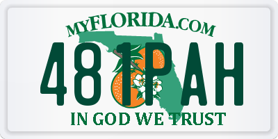 FL license plate 481PAH