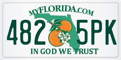 FL license plate 4825PK