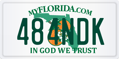 FL license plate 484NDK