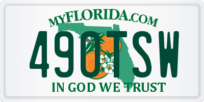 FL license plate 490TSW