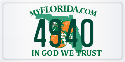 FL license plate 4940