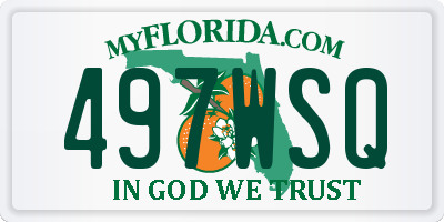 FL license plate 497WSQ