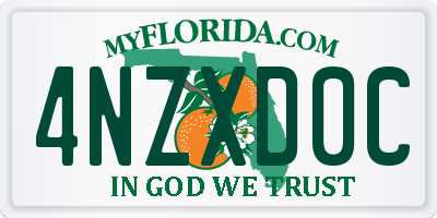 FL license plate 4NZXD0C