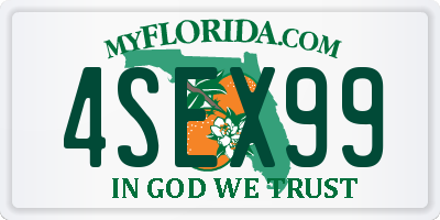 FL license plate 4SEX99