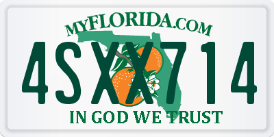 FL license plate 4SXX714