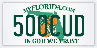 FL license plate 500CUD