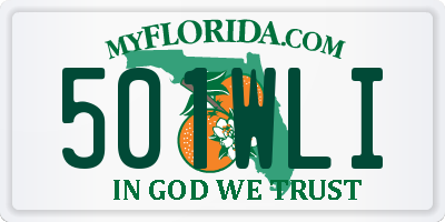 FL license plate 501WLI